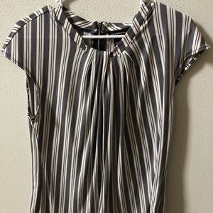 Black and White Striped Blouse